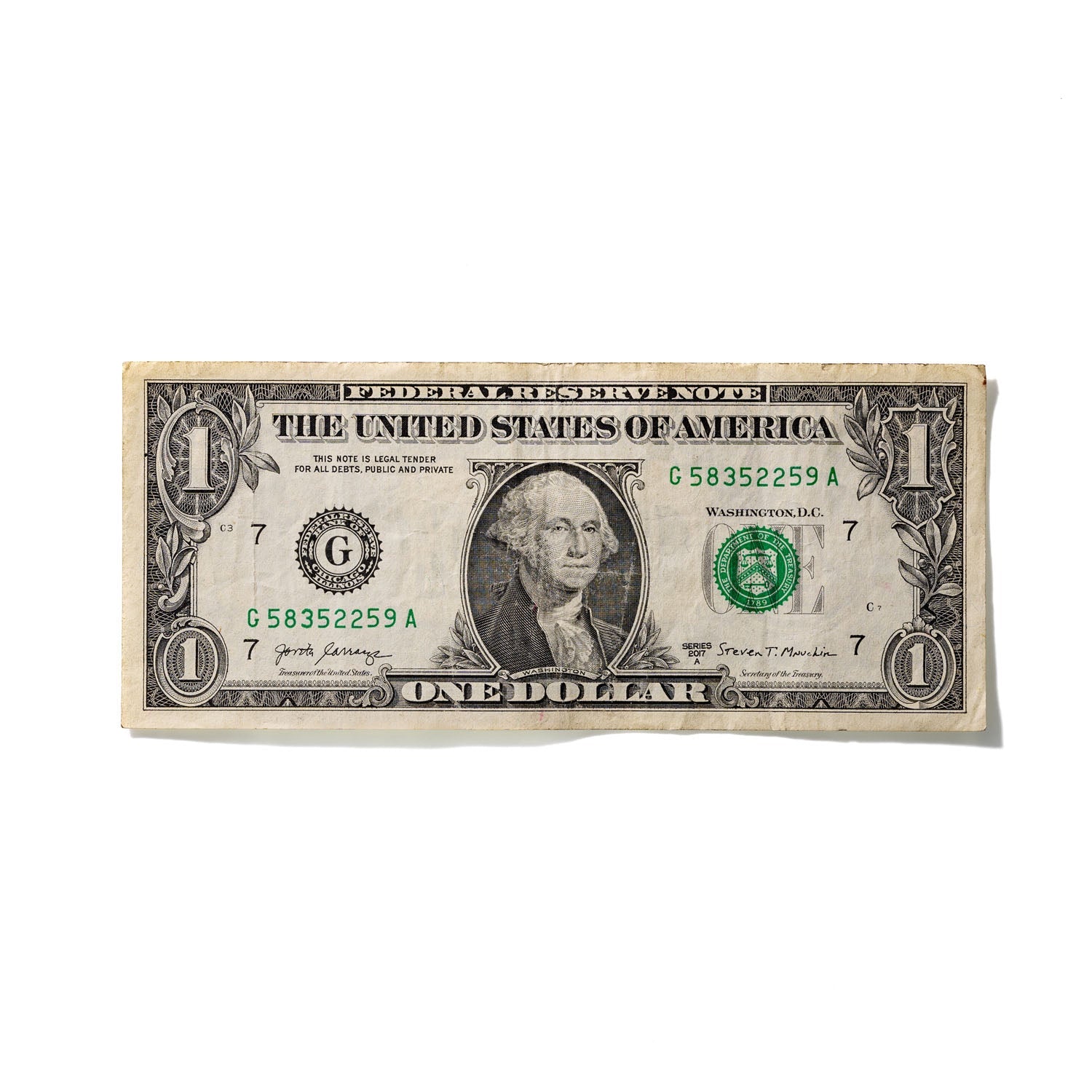 One-Dollar Bill No. 123