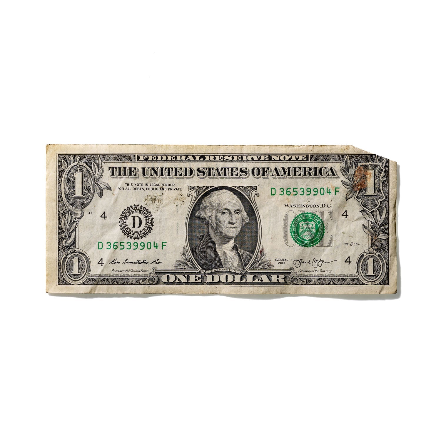 One-Dollar Bill No. 312