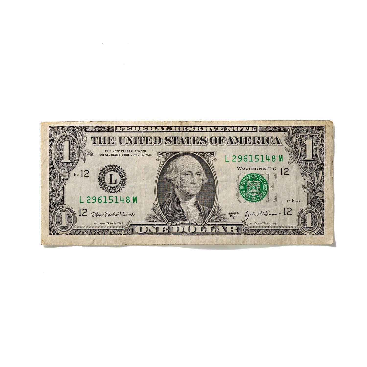 One-Dollar Bill No. 346