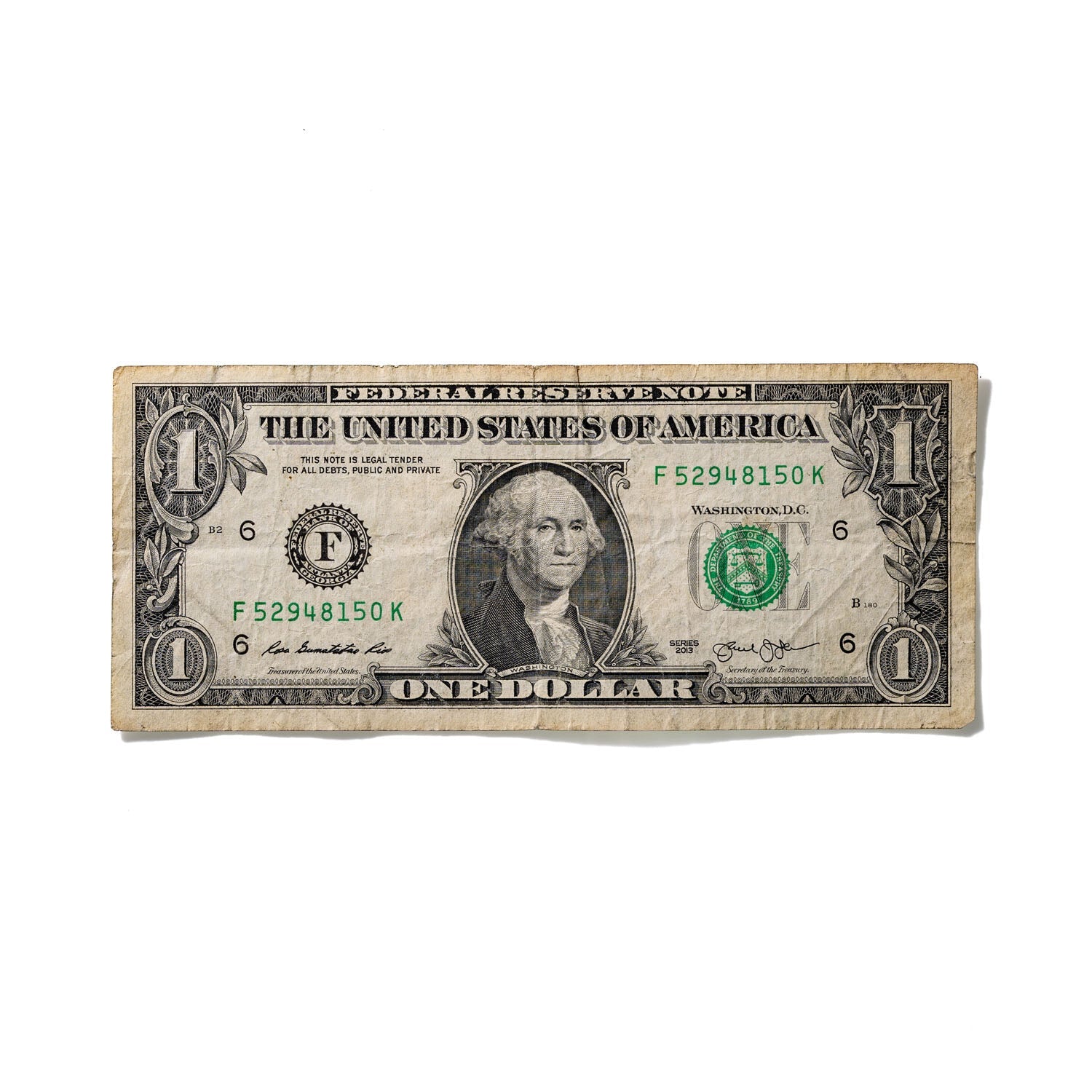 One-Dollar Bill No. 348