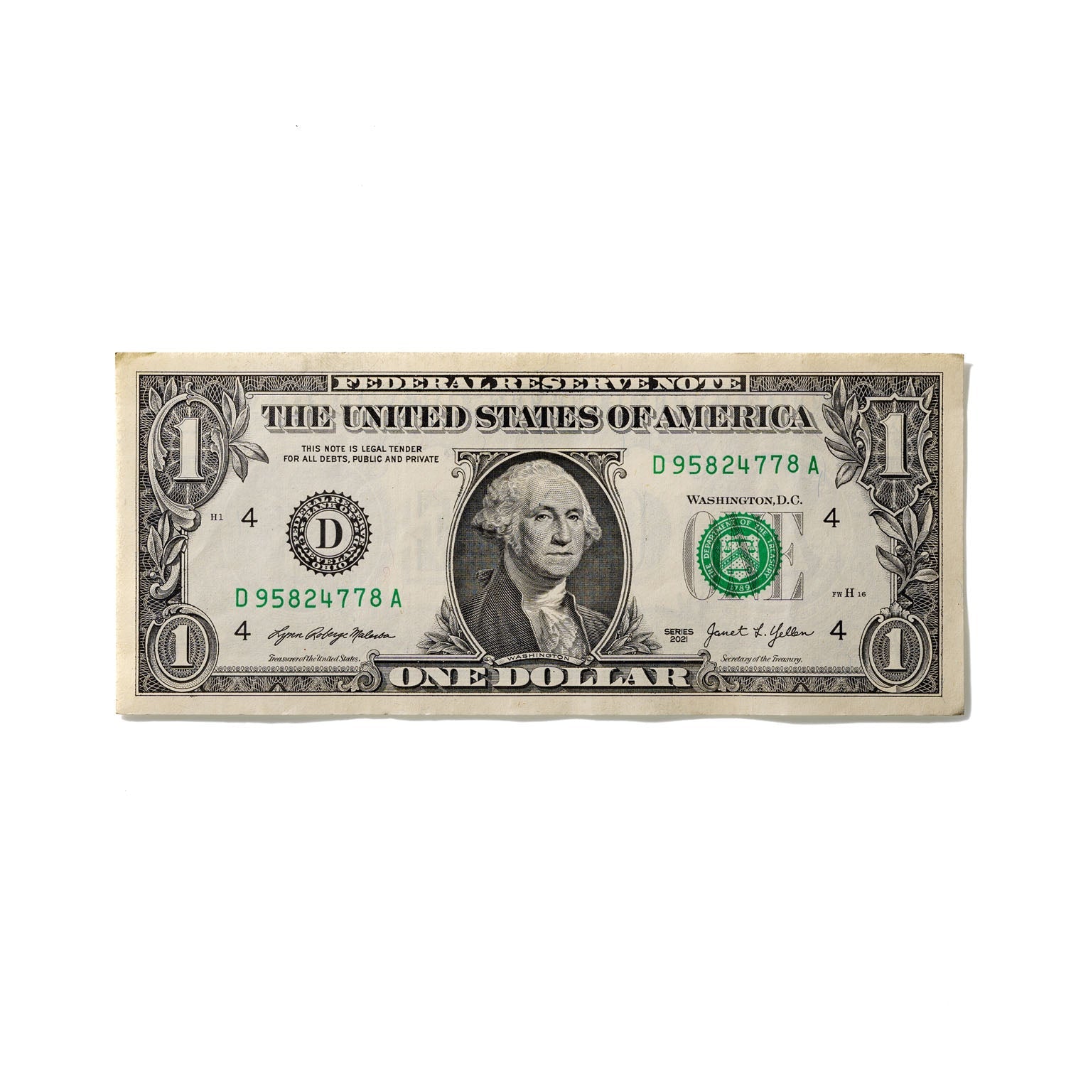 One-Dollar Bill No. 349