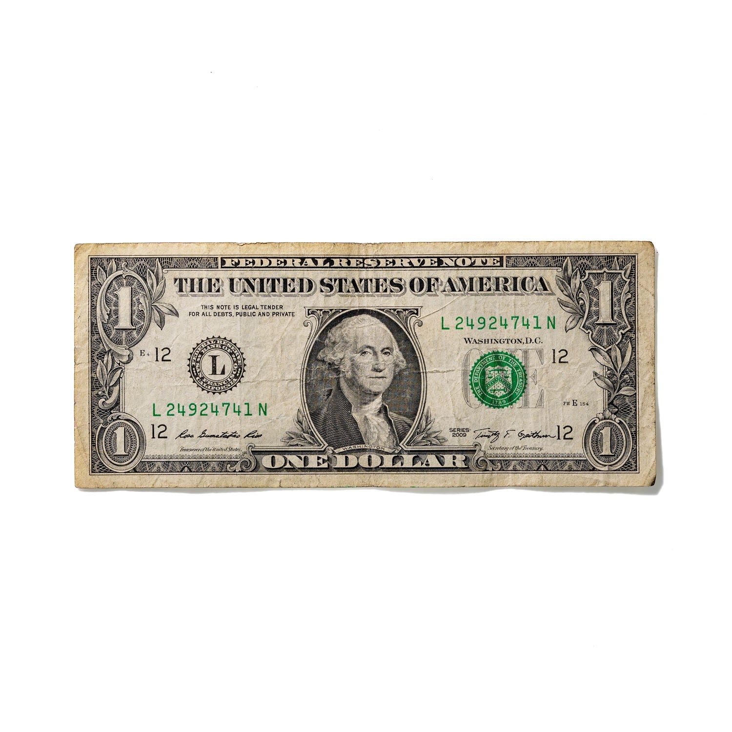 One-Dollar Bill No. 381