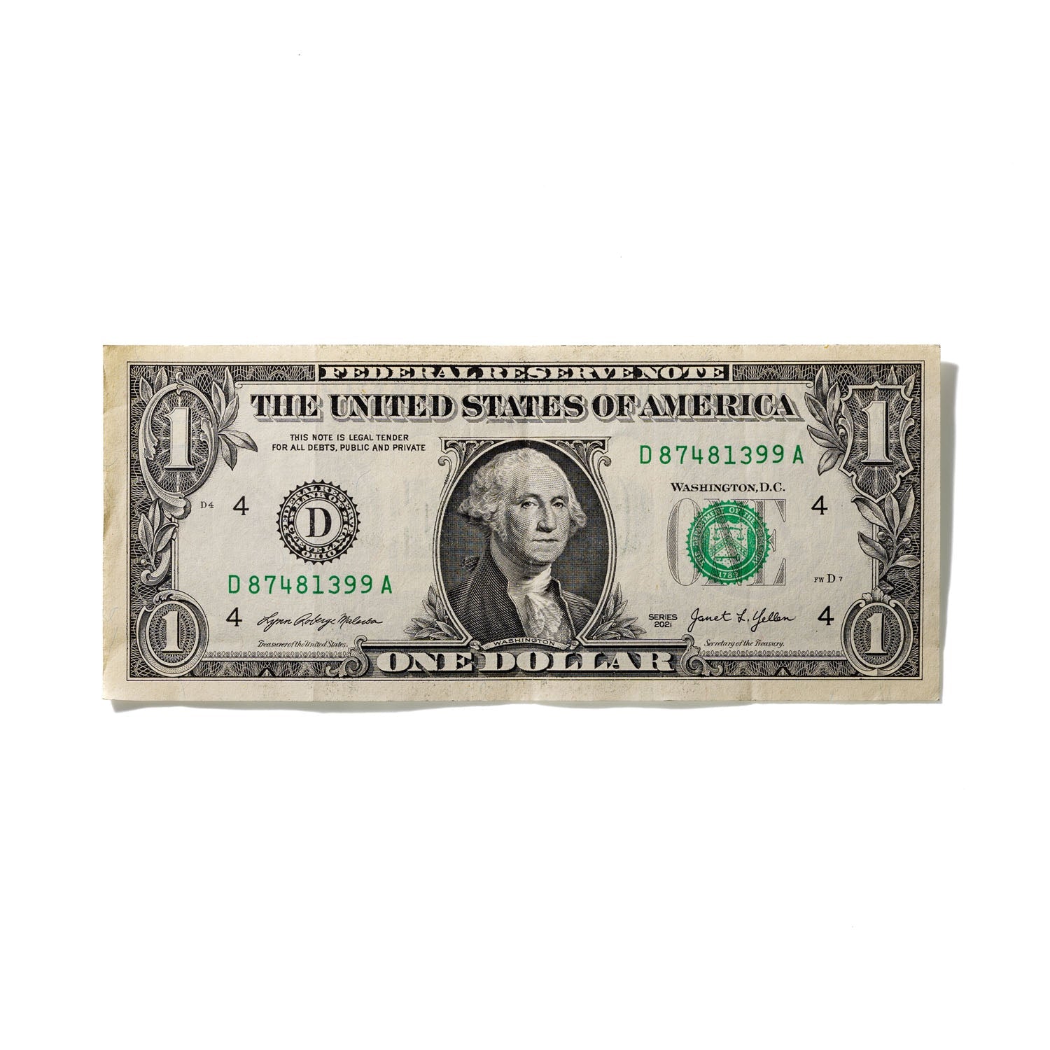 One-Dollar Bill No. 397