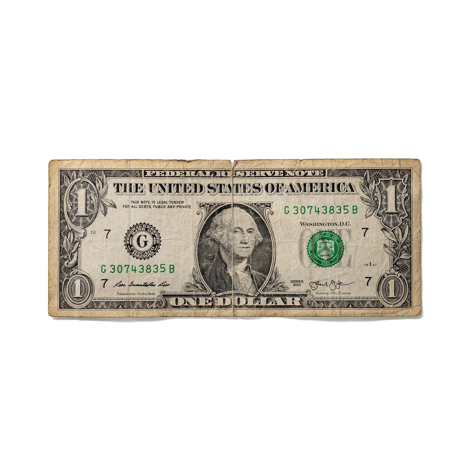 One-Dollar Bill No. 429