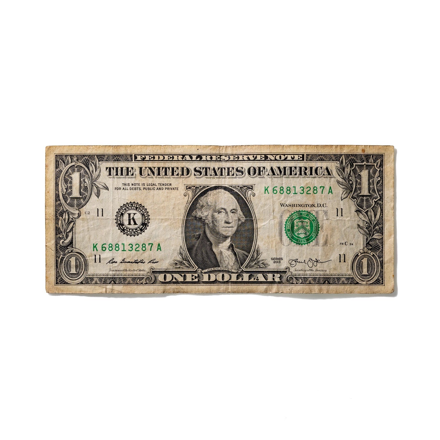 One-Dollar Bill No. 444