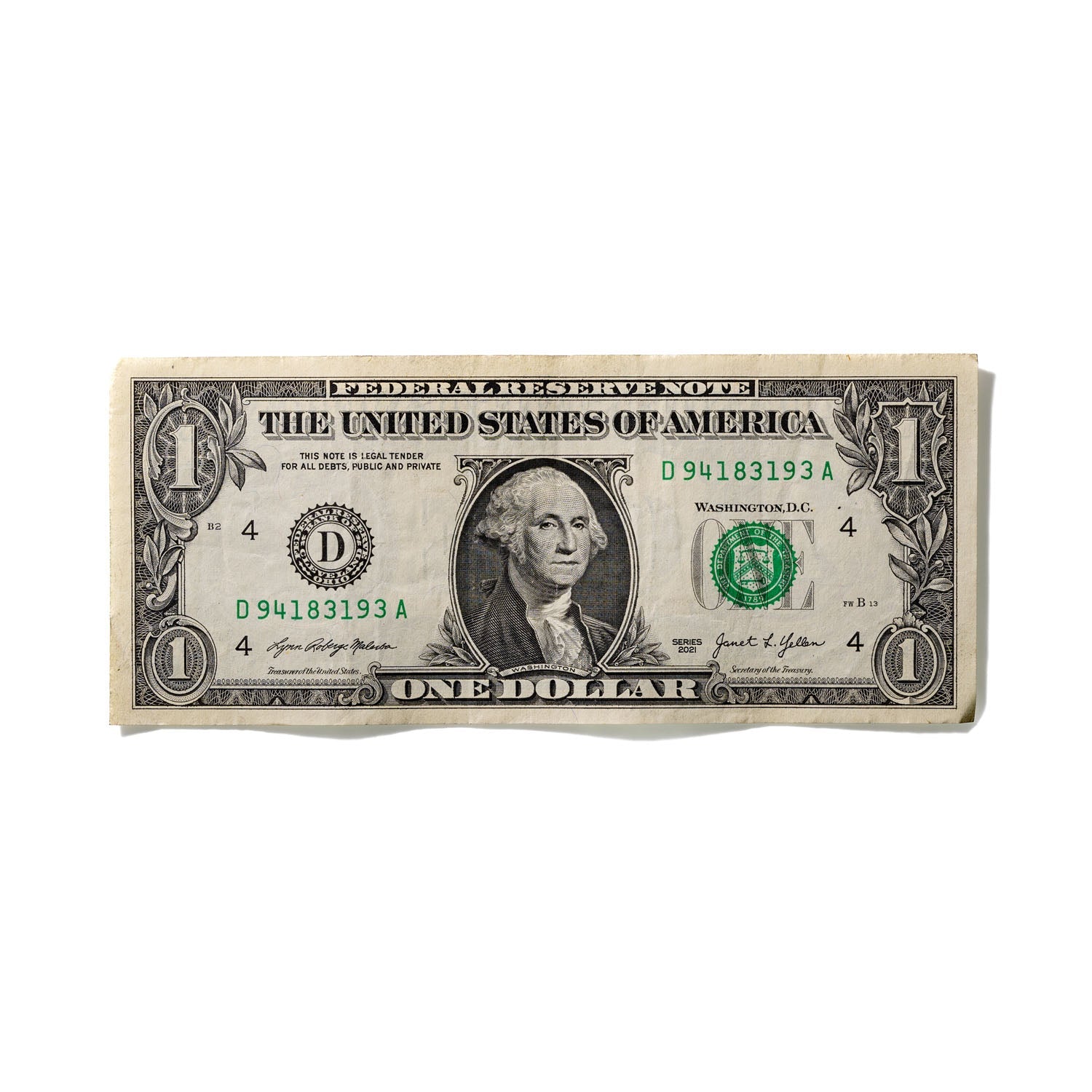 One-Dollar Bill No. 580