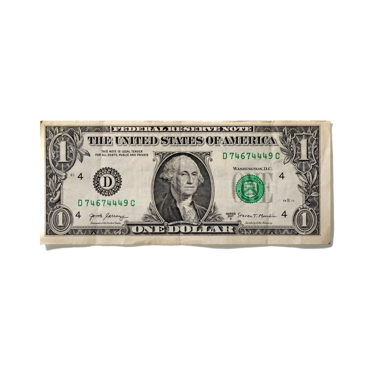 One-Dollar Bill No. 582