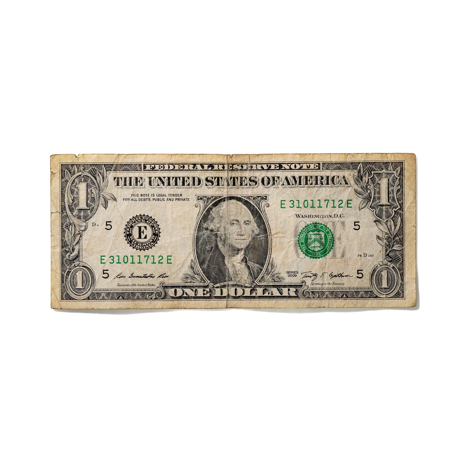 One-Dollar Bill No. 597