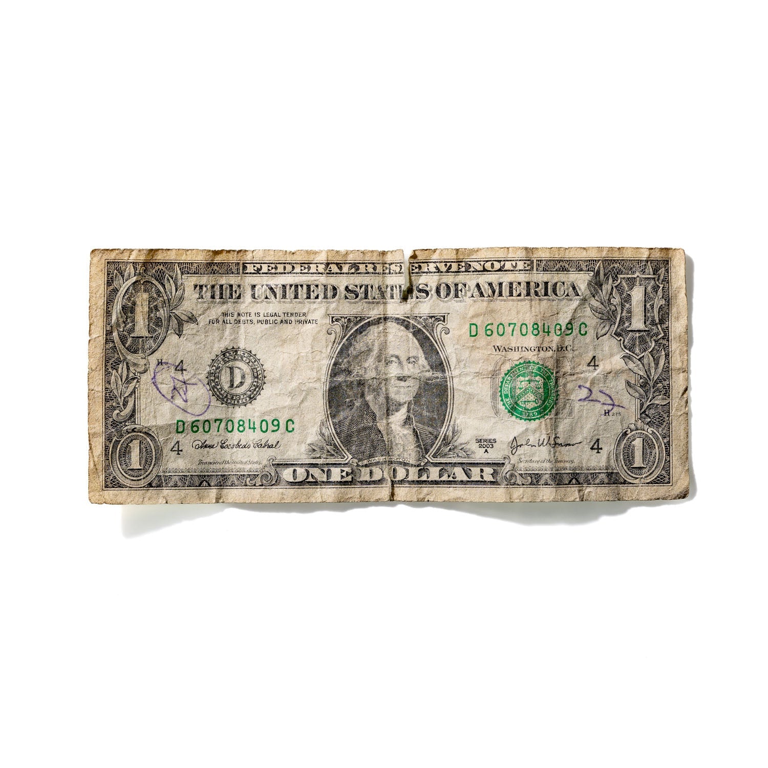 One-Dollar Bill No. 604