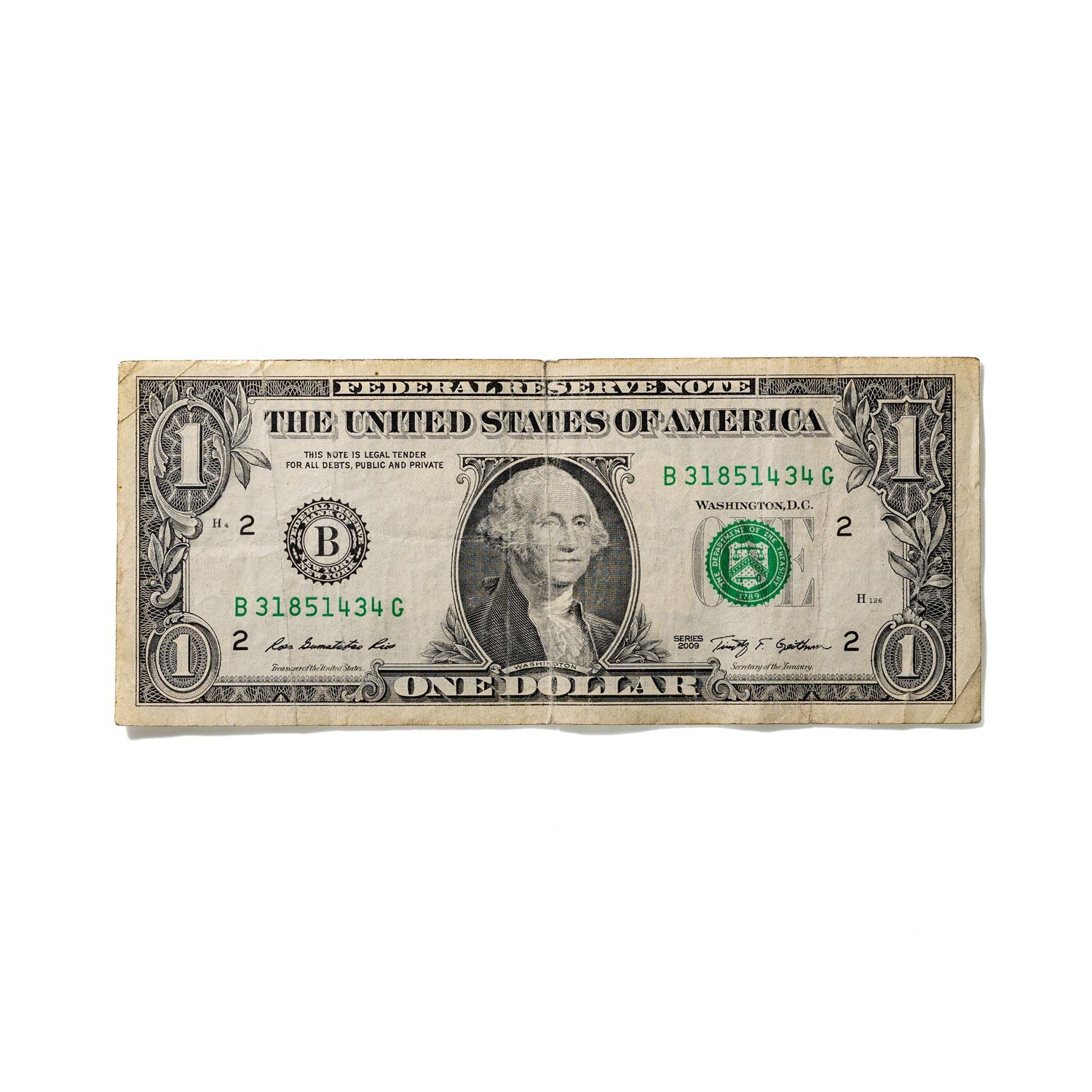 One-Dollar Bill No. 612