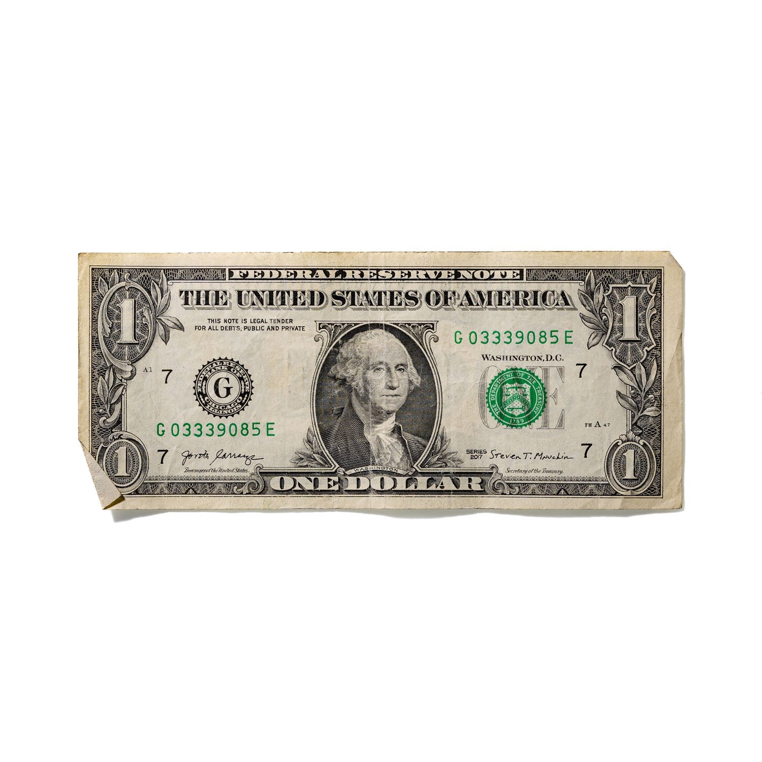 One-Dollar Bill No. 654