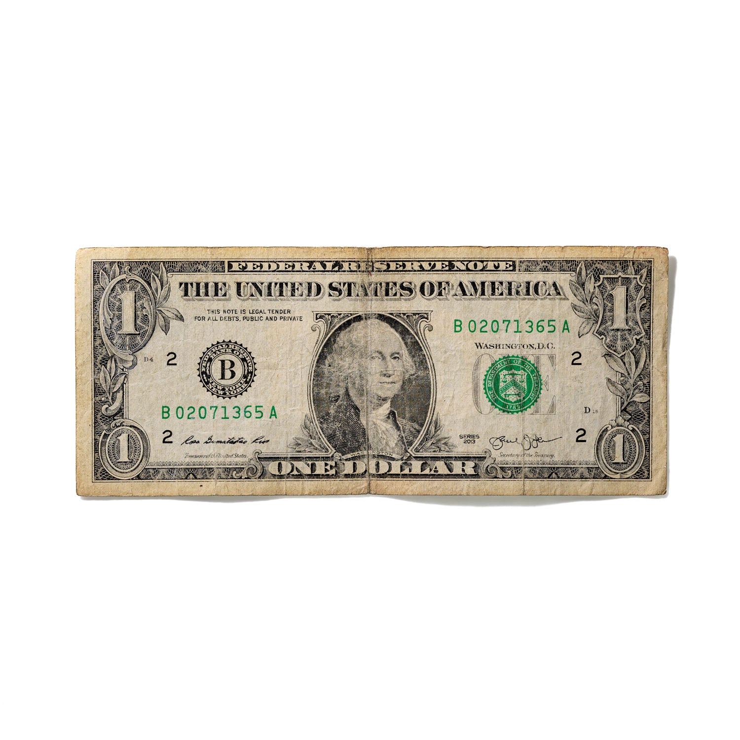 One-Dollar Bill No. 667