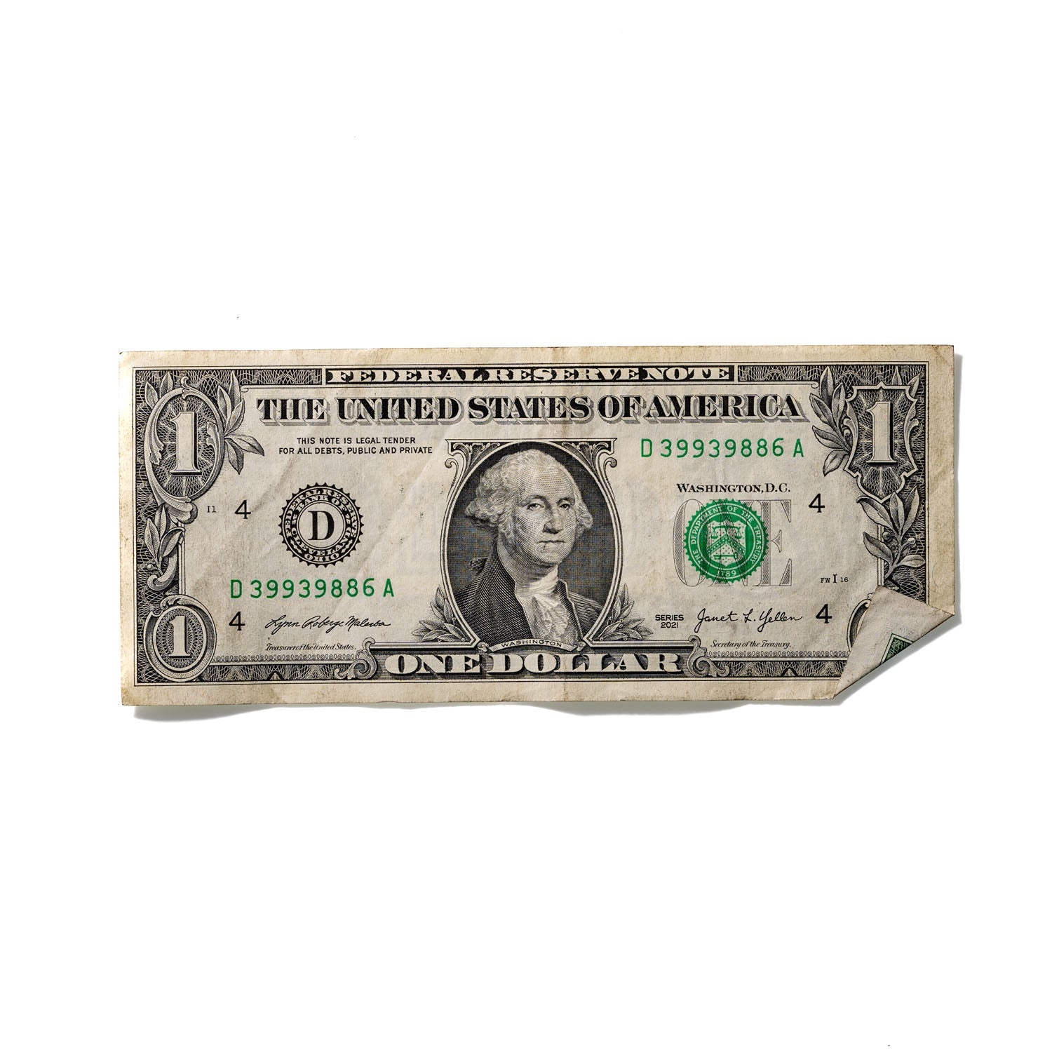 One-Dollar Bill No. 725