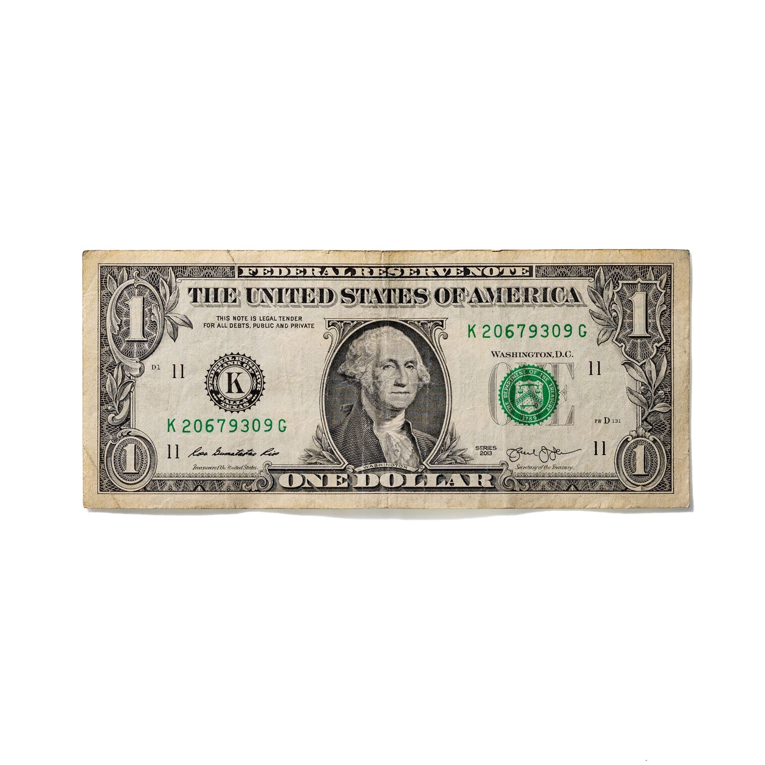 One-Dollar Bill No. 734