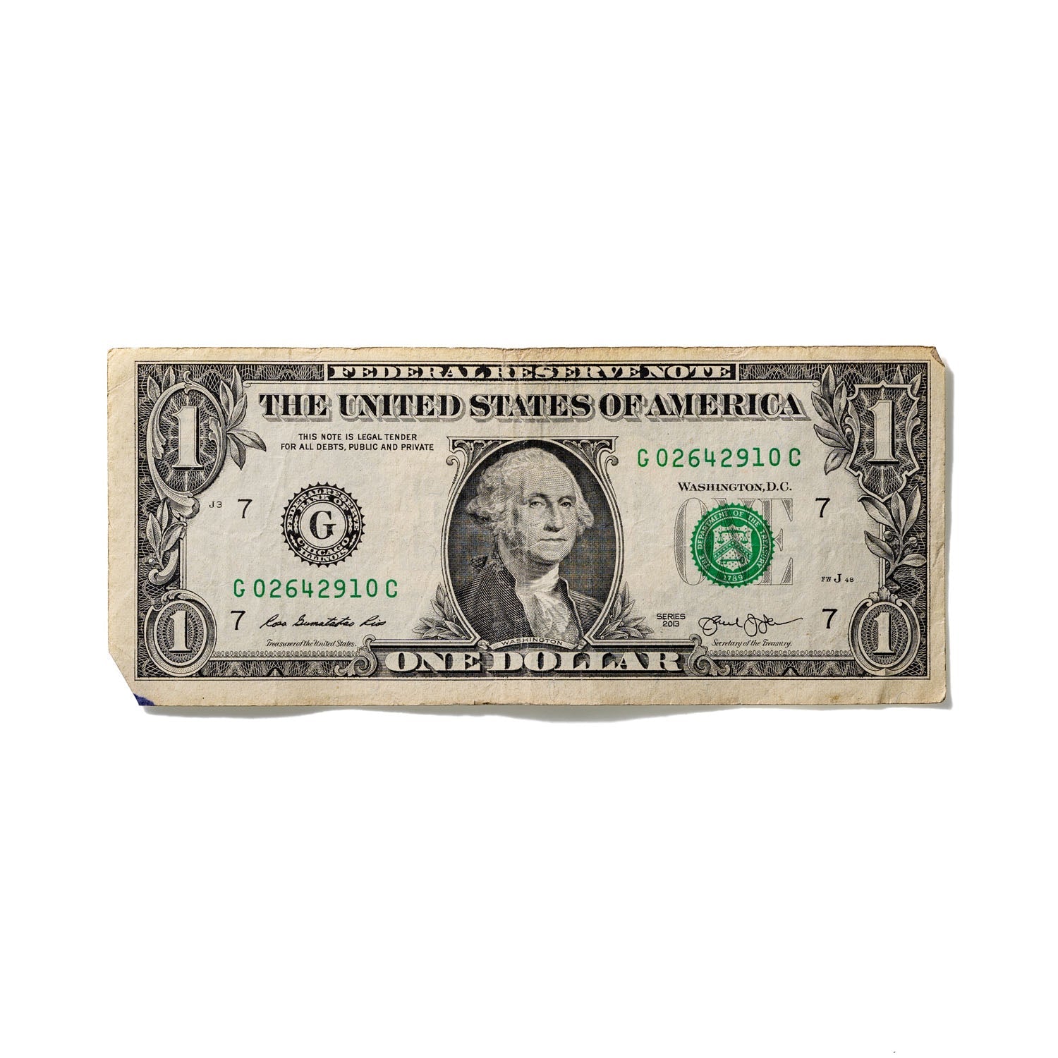 One-Dollar Bill No. 738