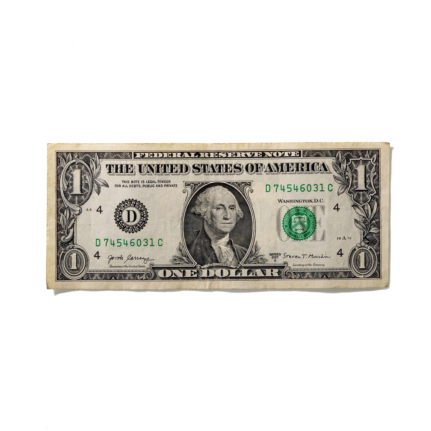 One-Dollar Bill No. 765