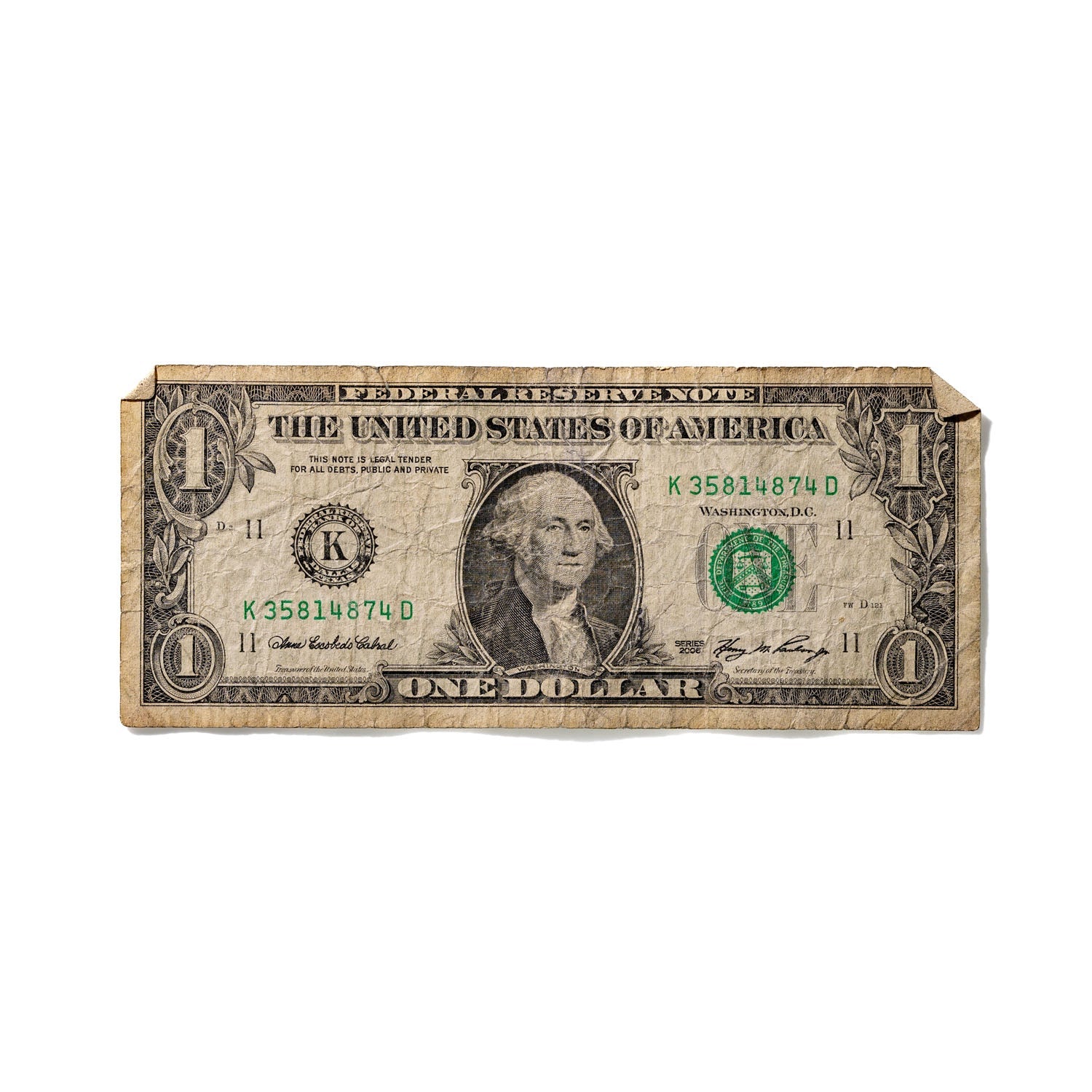 One-Dollar Bill No. 772