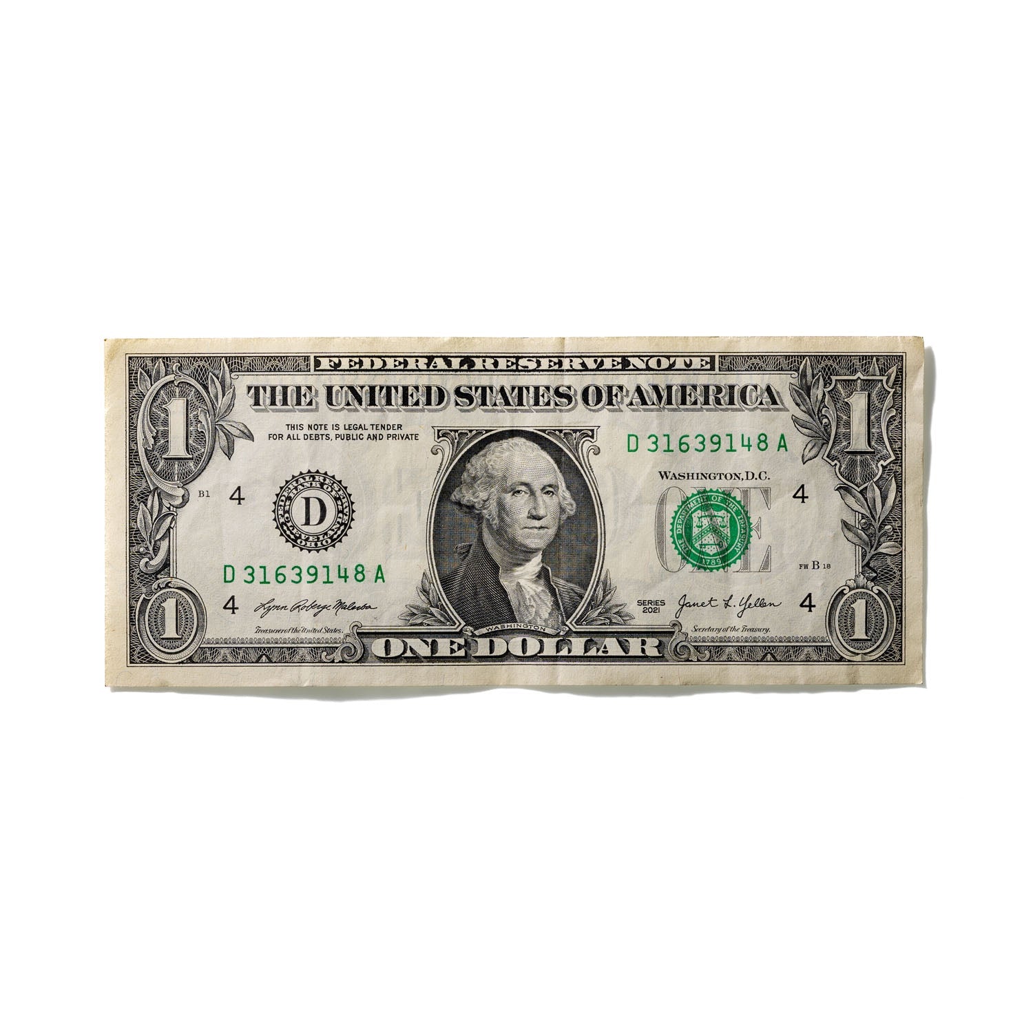 One-Dollar Bill No. 830