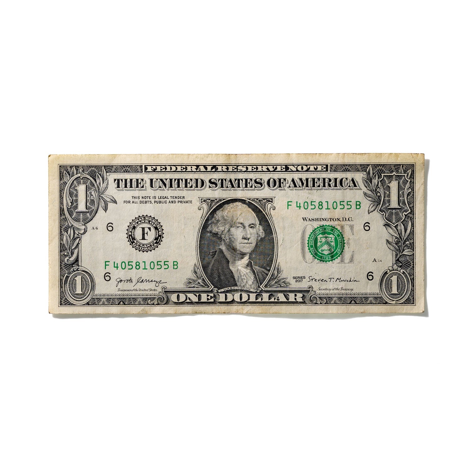 One-Dollar Bill No. 832