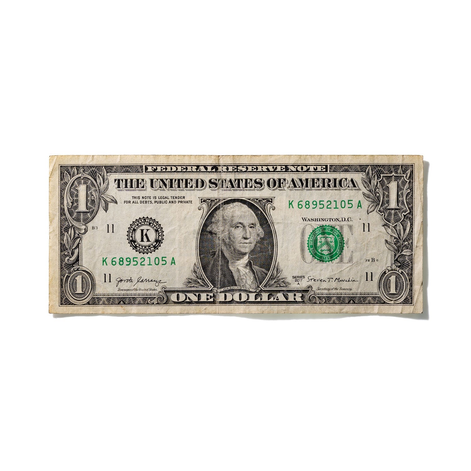 One-Dollar Bill No. 842