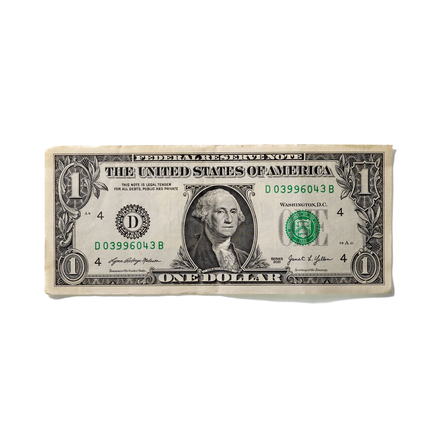 One-Dollar Bill No. 845