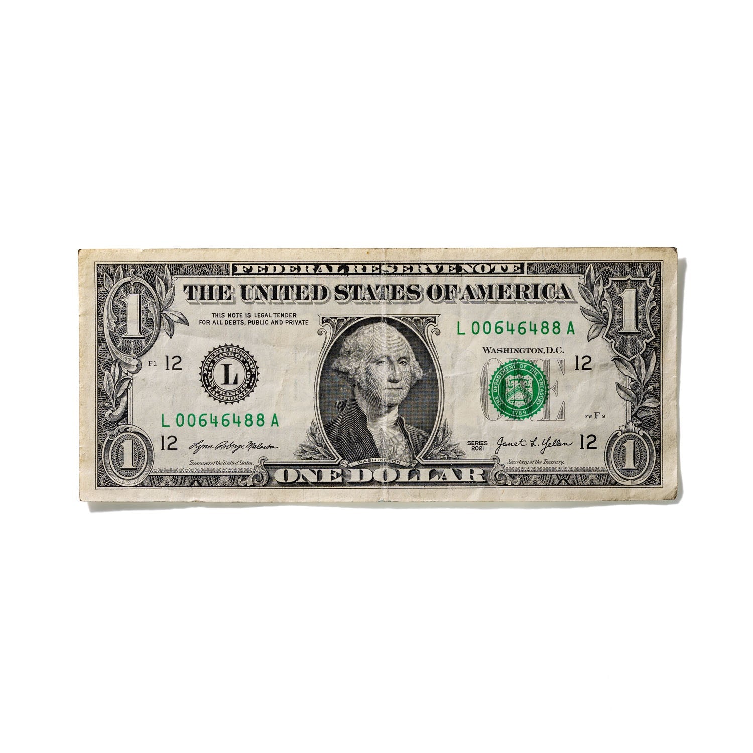 One-Dollar Bill No. 856