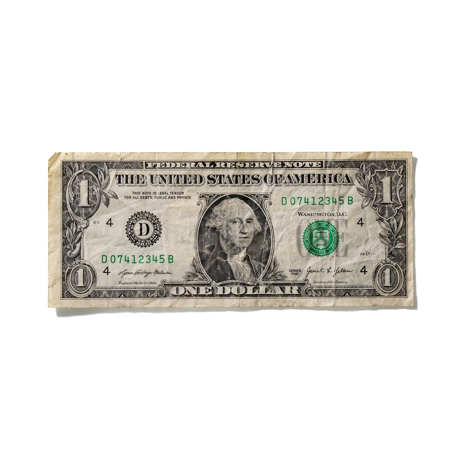 One-Dollar Bill No. 863