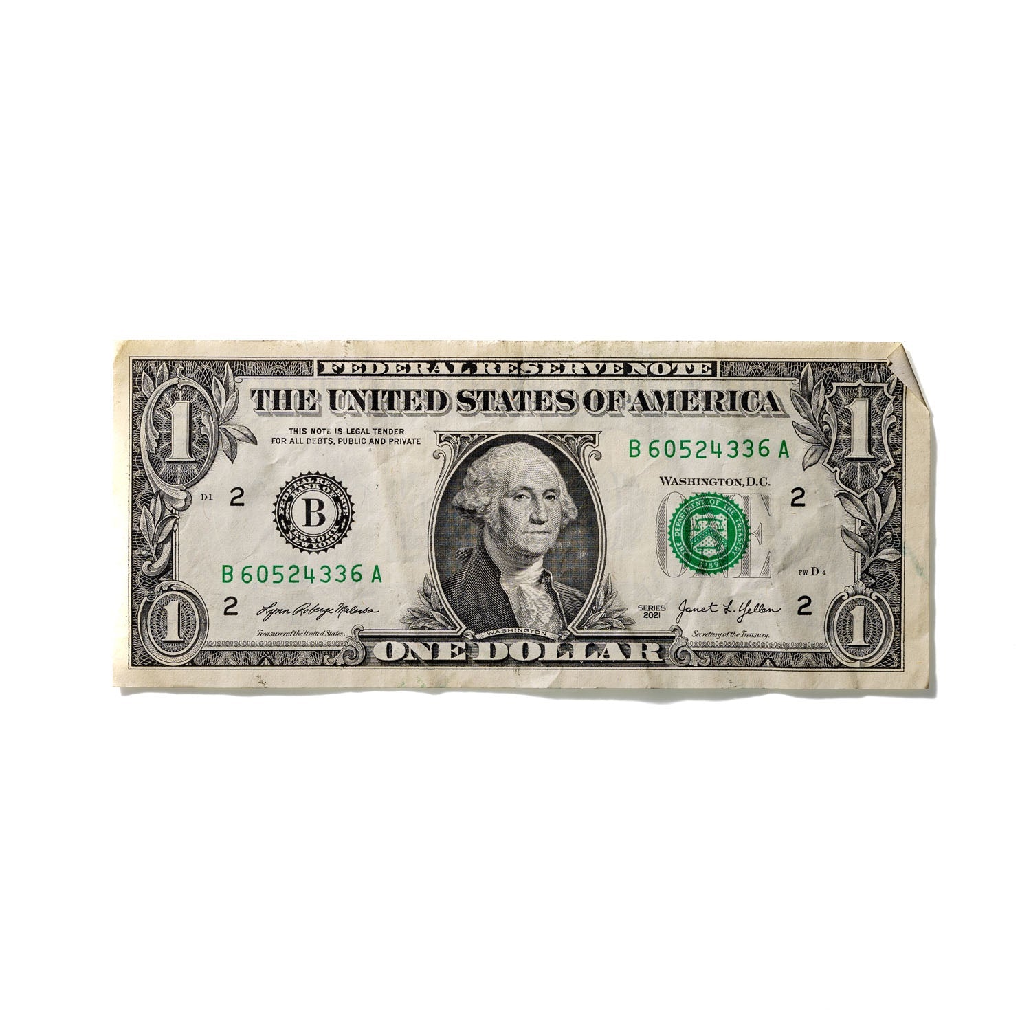 One-Dollar Bill No. 875