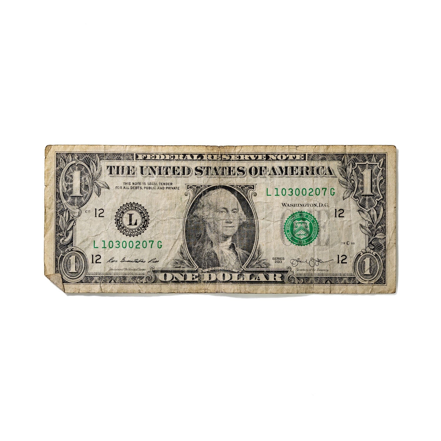 One-Dollar Bill No. 929